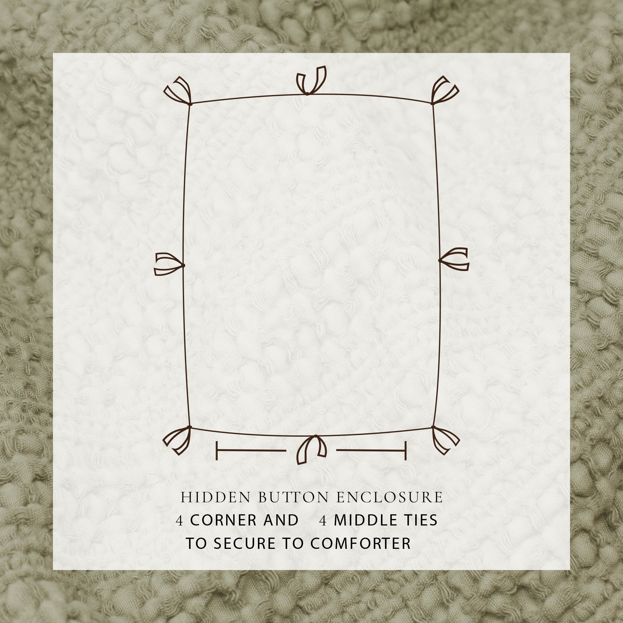 100% Cotton Honeycomb Waffle Textured Duvet Cover with Pillow Shams