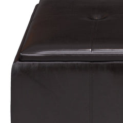 Infinitum Square Multi-functional Ottoman with Tufted Top - Ottomans