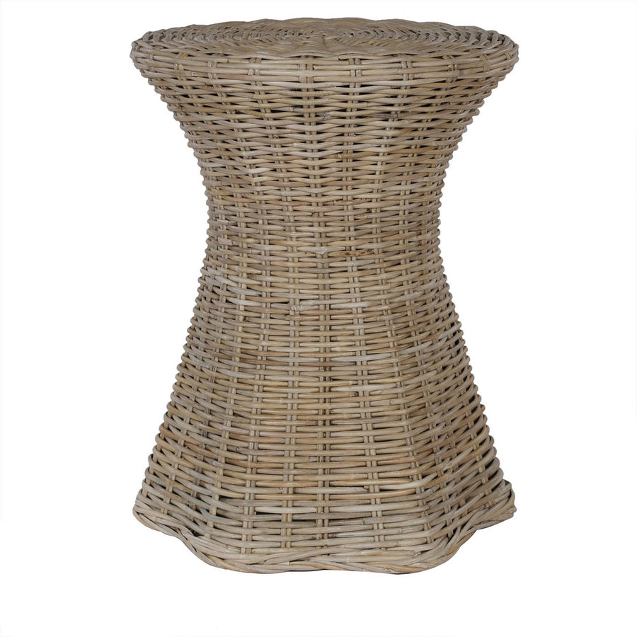 Amelia Woven Hourglass Side Table