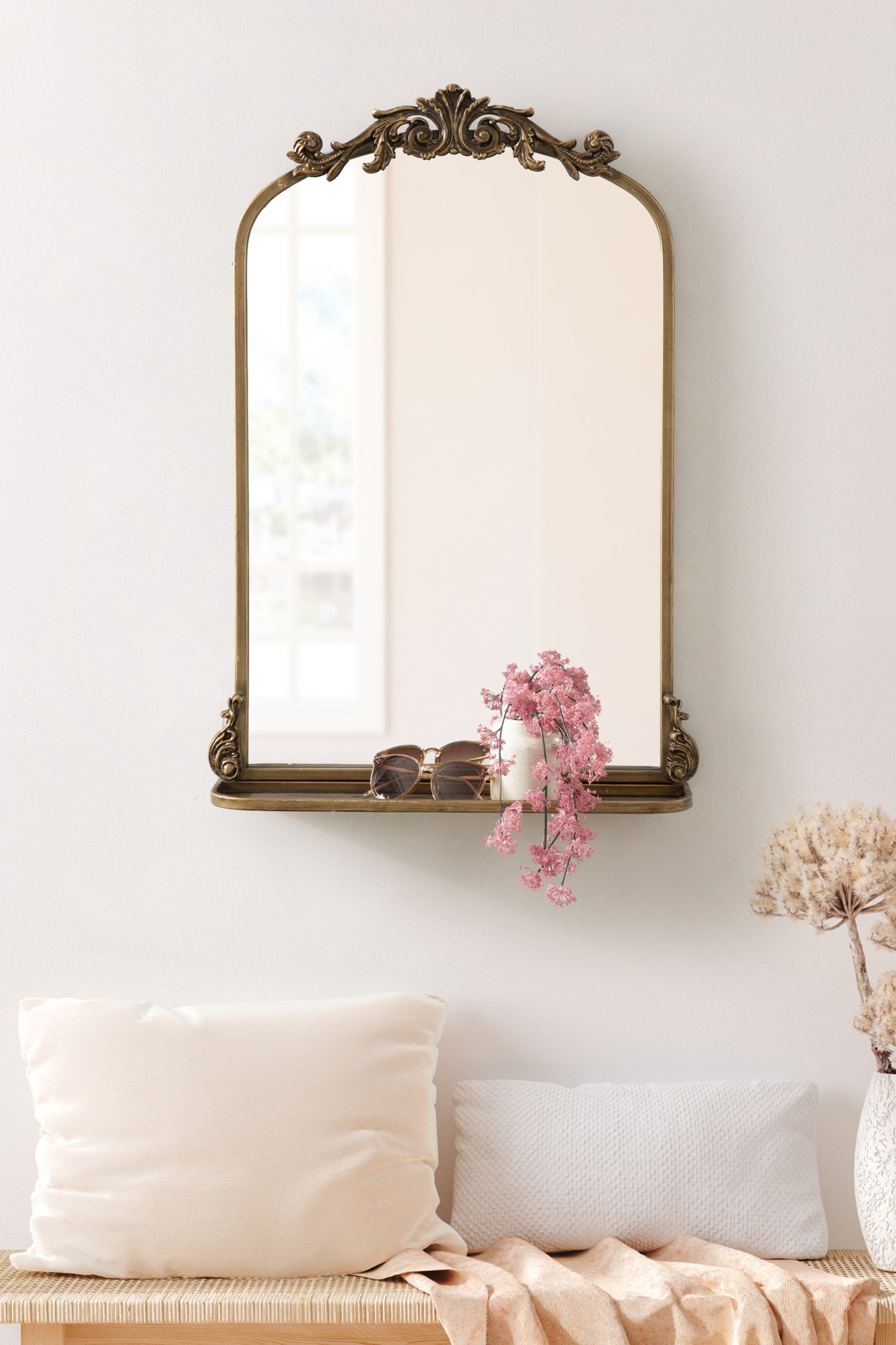 Arendahl Traditional Arch Mirror with Shelf