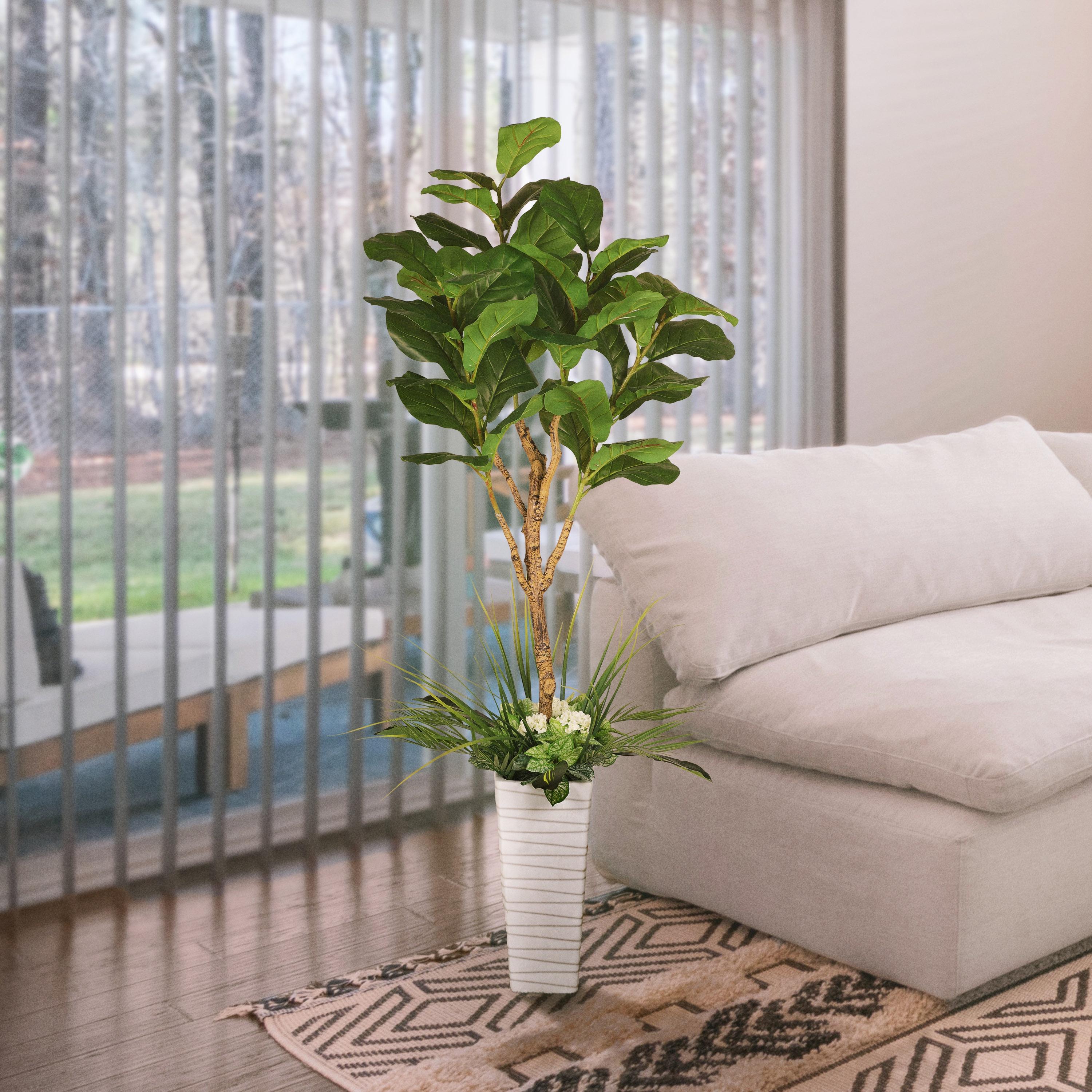 6 ft. Artificial Fiddle Leaf Ficus Tree