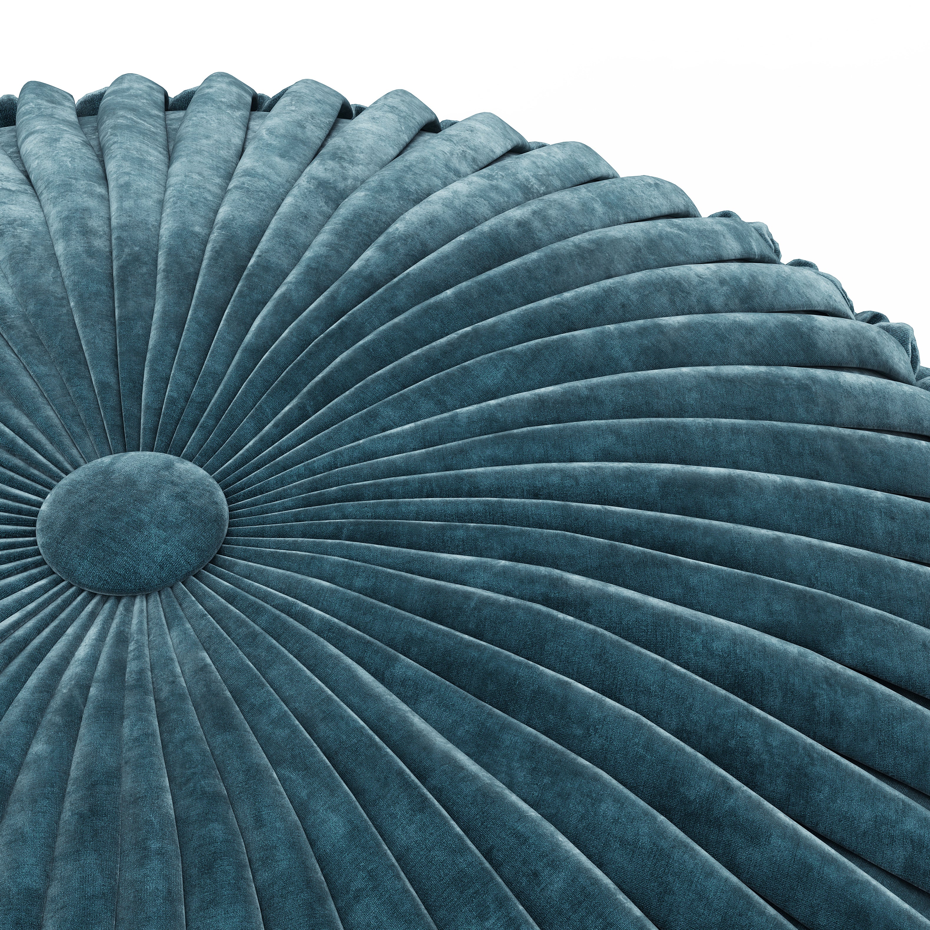 Renee 20 inch Wide Round Pouf, Velvet