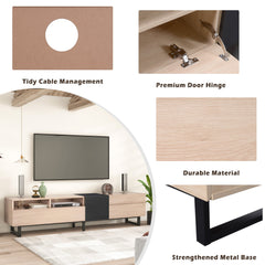 Jubilance Modern TV Stand for 80'' TV with Double Storage Space - TV Stand