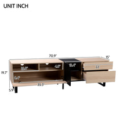 Jubilance Modern TV Stand for 80'' TV with Double Storage Space - TV Stand