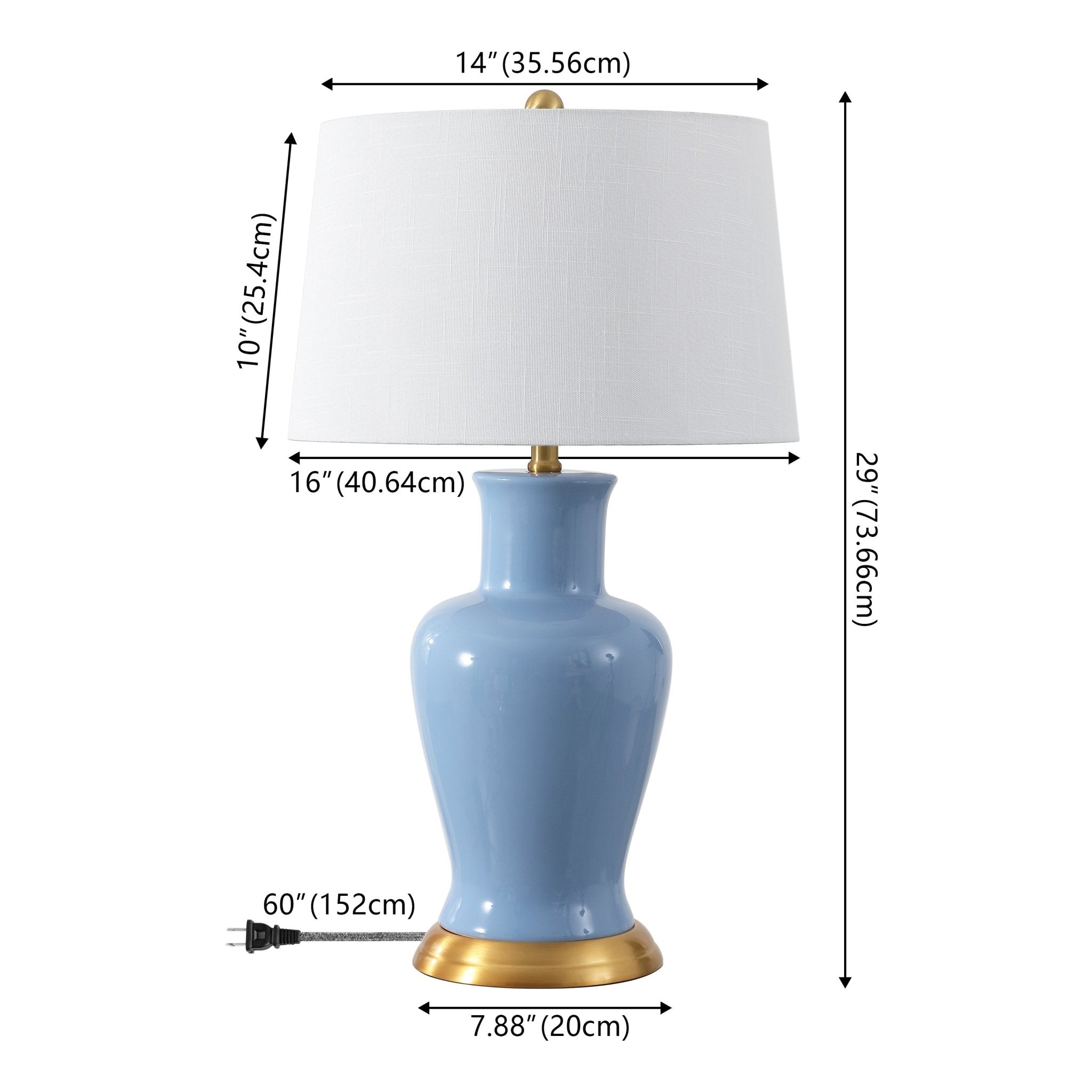 Julian Traditional Classic Ceramic Urn LED Table Lamp - Table Lamps
