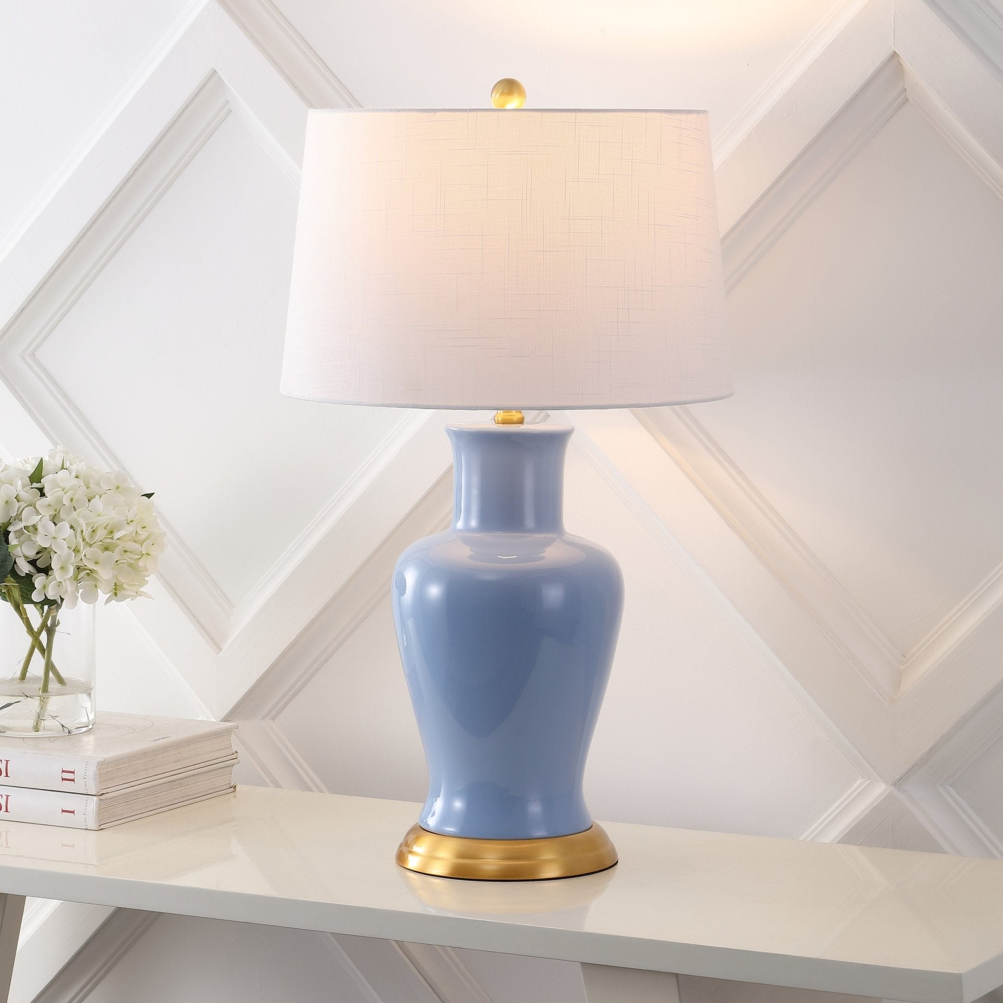 Julian Traditional Classic Ceramic Urn LED Table Lamp - Table Lamps