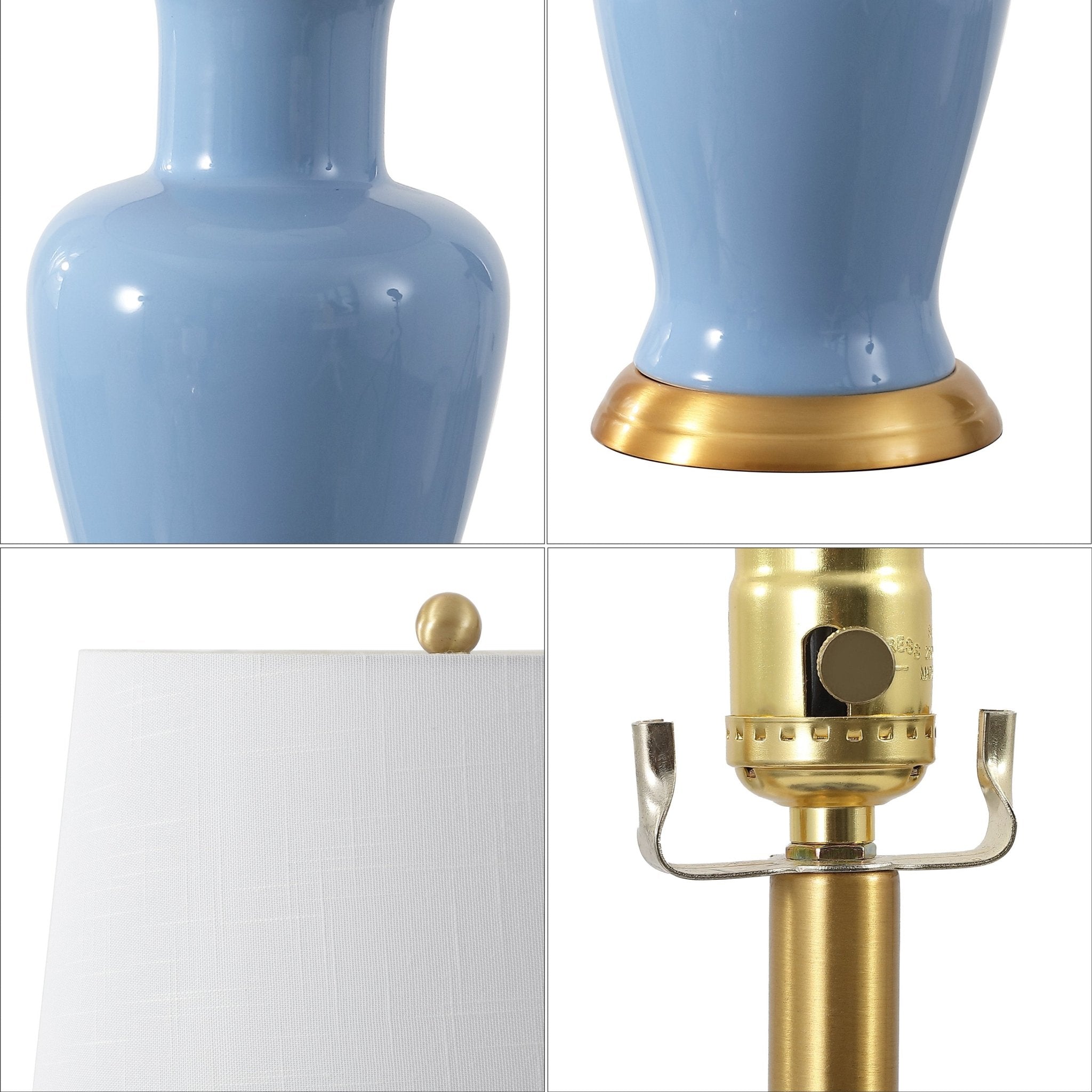 Julian Traditional Classic Ceramic Urn LED Table Lamp - Table Lamps