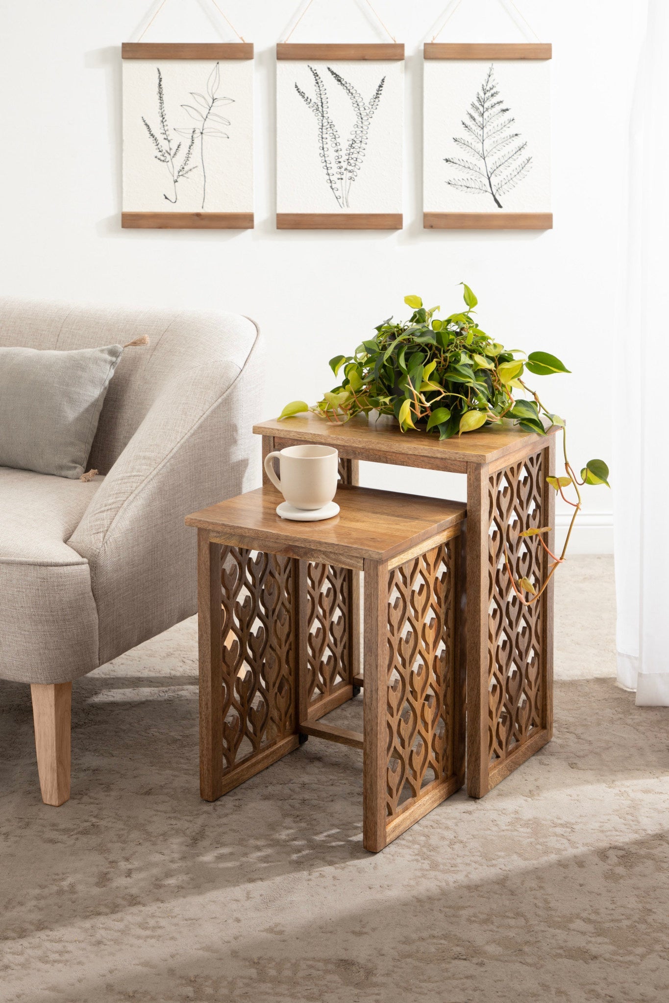 Karni Wooden Nesting Tables