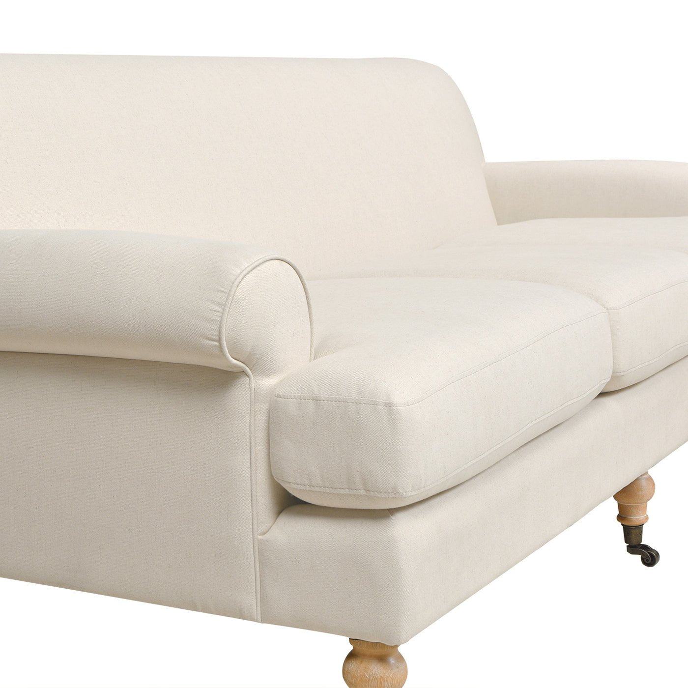 L - Shape Reversible Sectional Sofa with Turned Legs - Sofas