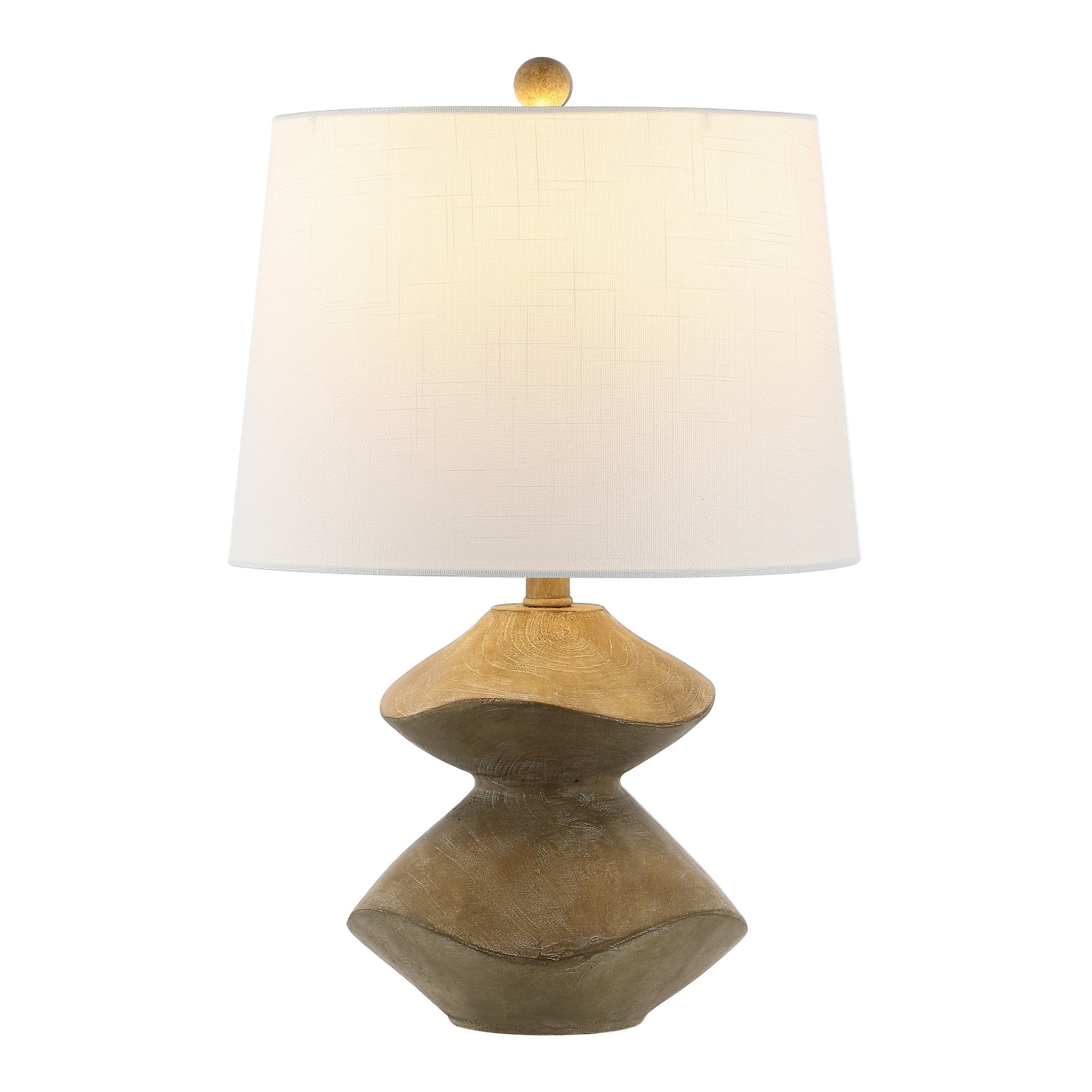 Laken Minimalist Coastal Resin/Iron 2 - Stack Cairn LED Table Lamp - Table Lamps