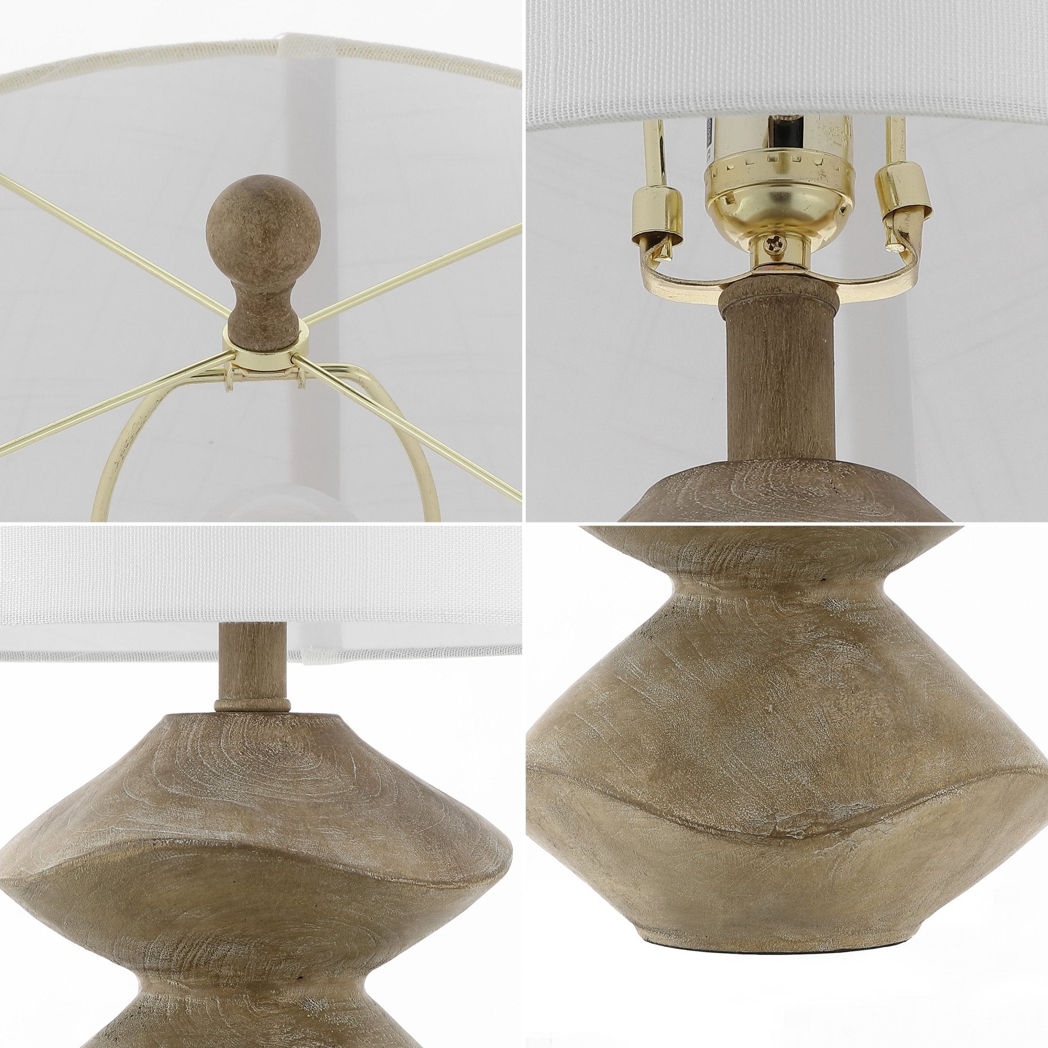 Laken Minimalist Coastal Resin/Iron 2 - Stack Cairn LED Table Lamp - Table Lamps