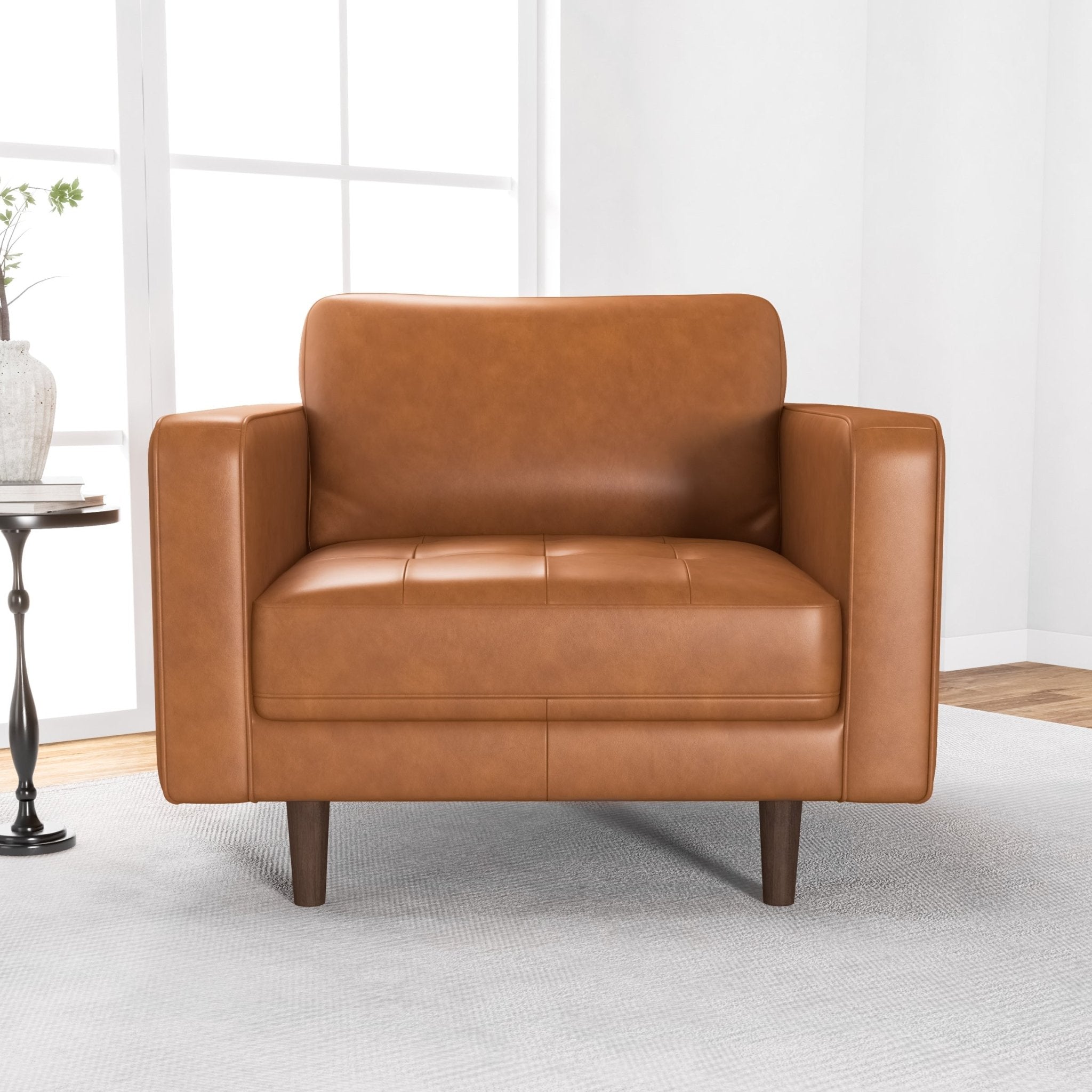 Leather Medium-Firm Lounge Chair - Accent Chairs