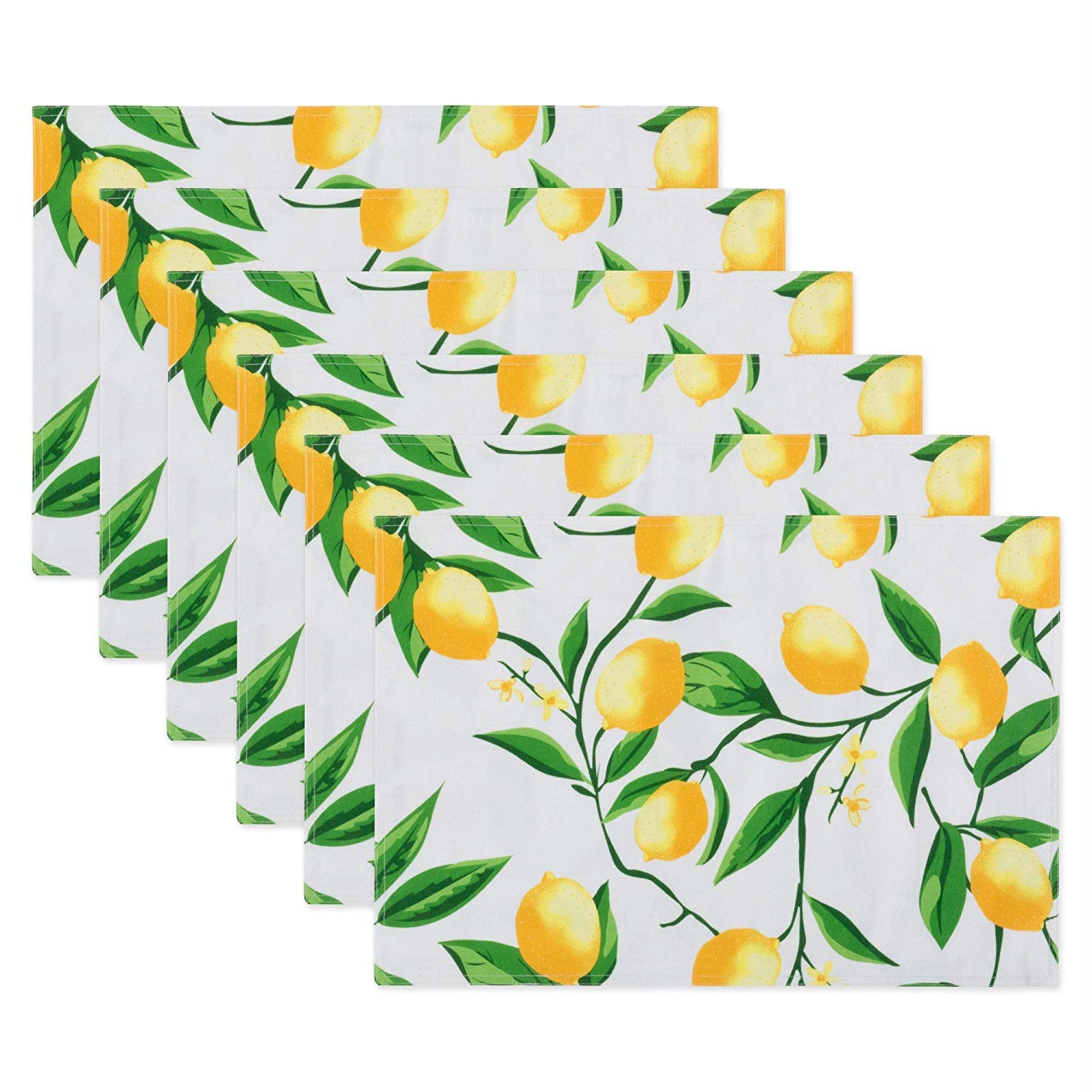 Lemon Bliss Print Outdoor Placemat, Set Of 6 - Placemats