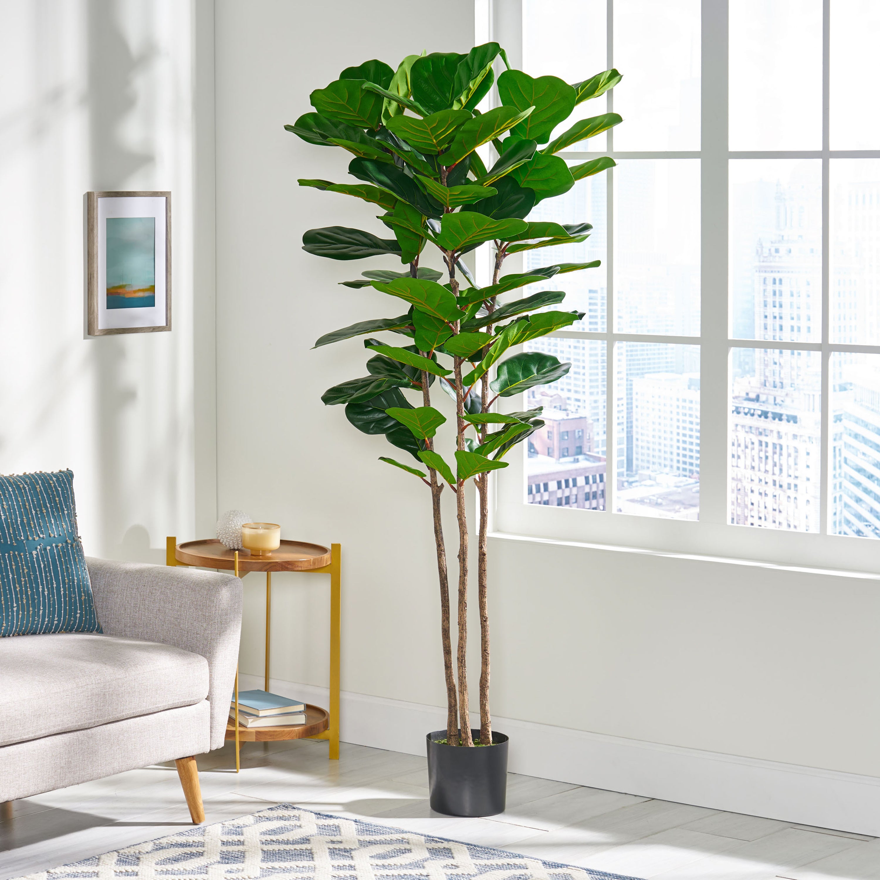 71" Faux Fiddle Leaf Fern Tree