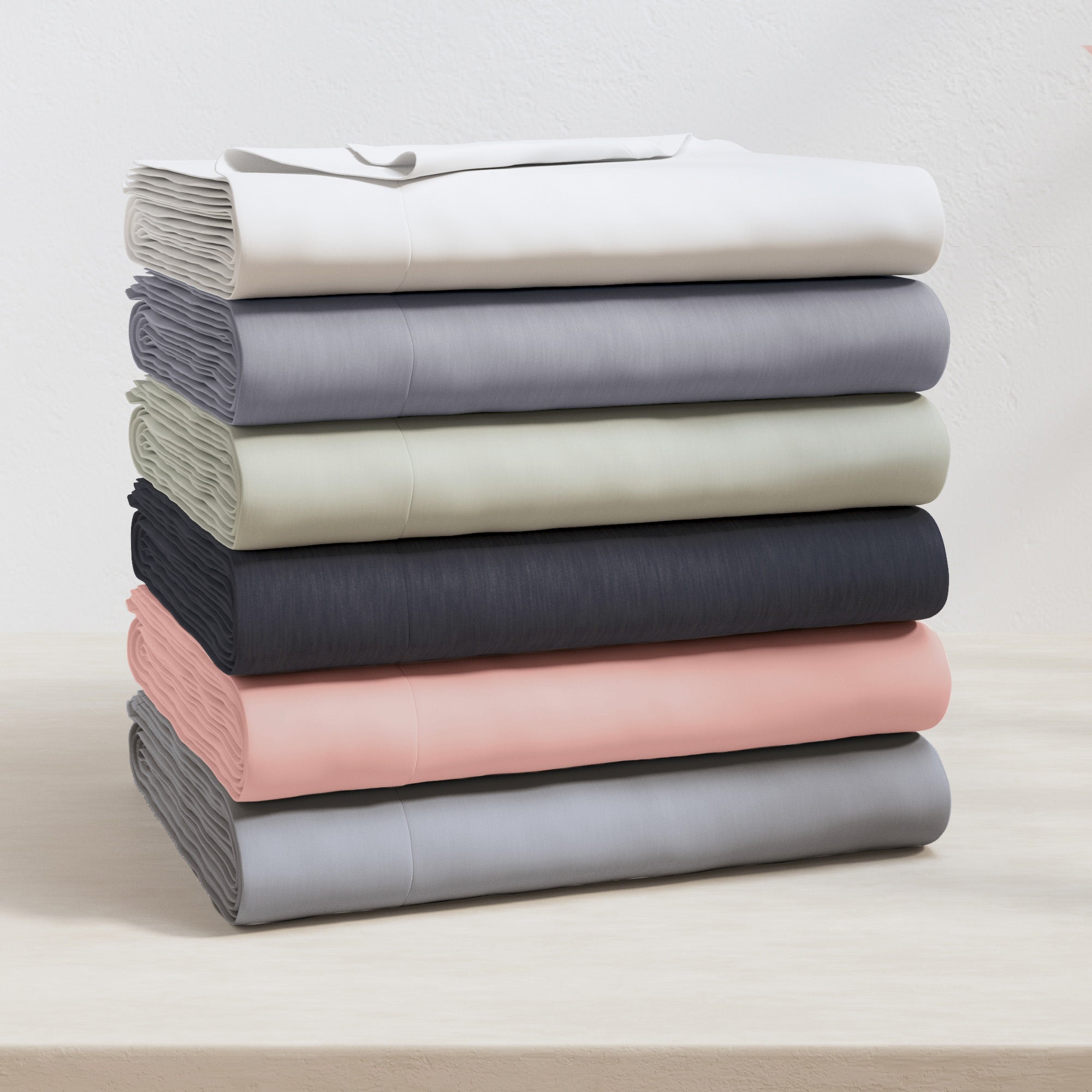 Cotton Heathered Melange Jersey Knit Sheet Set