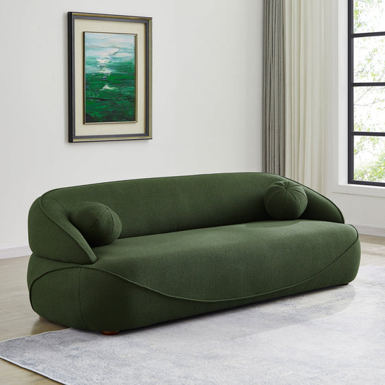 Lush Boucle Fabric Sofa - Sofas