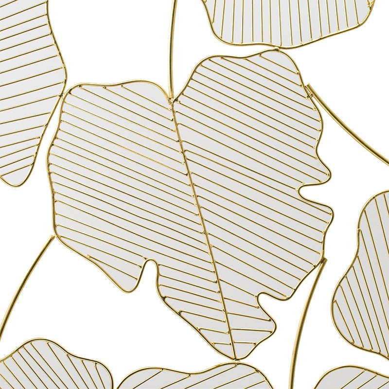 Maple Leaf Wall Art with Metal Detail - Wall Decor