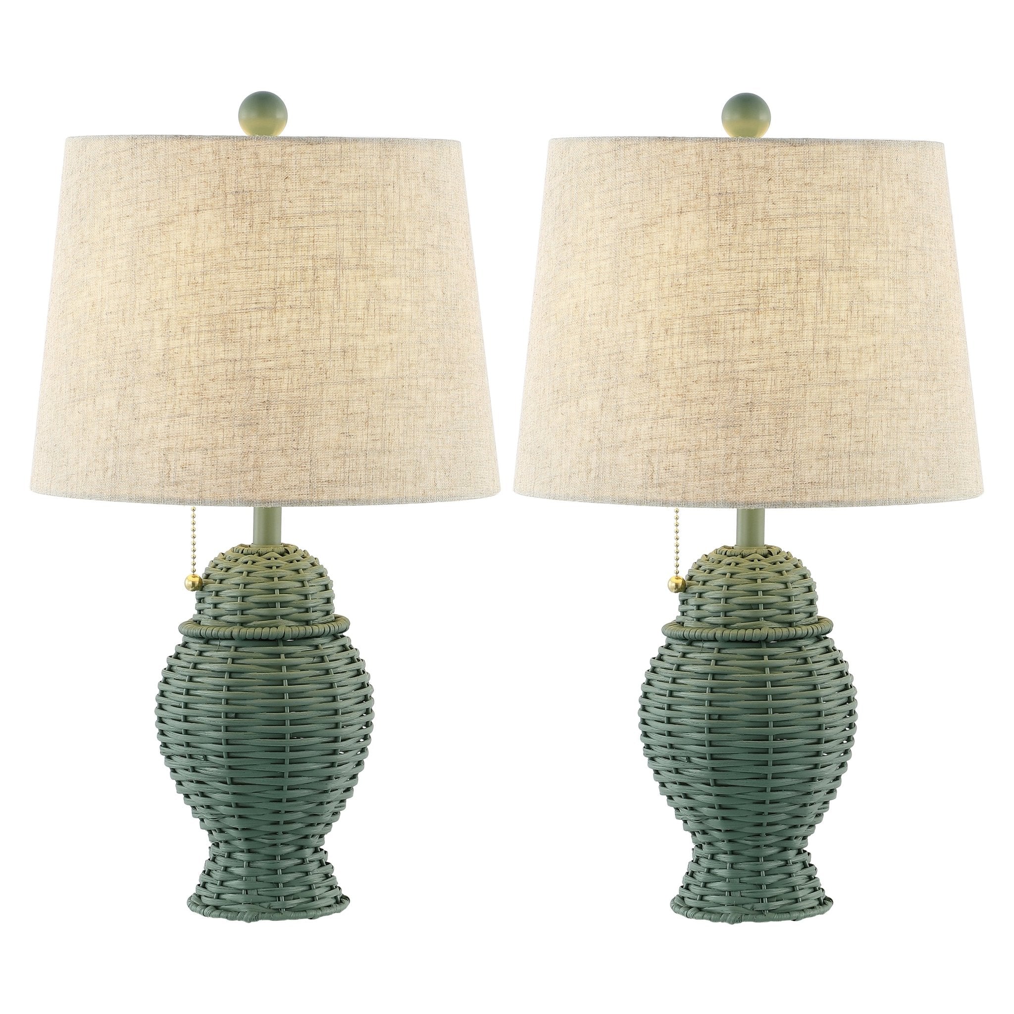 Margie Wicker Bohemian Rustic Iron LED Table Lamp - Table Lamps