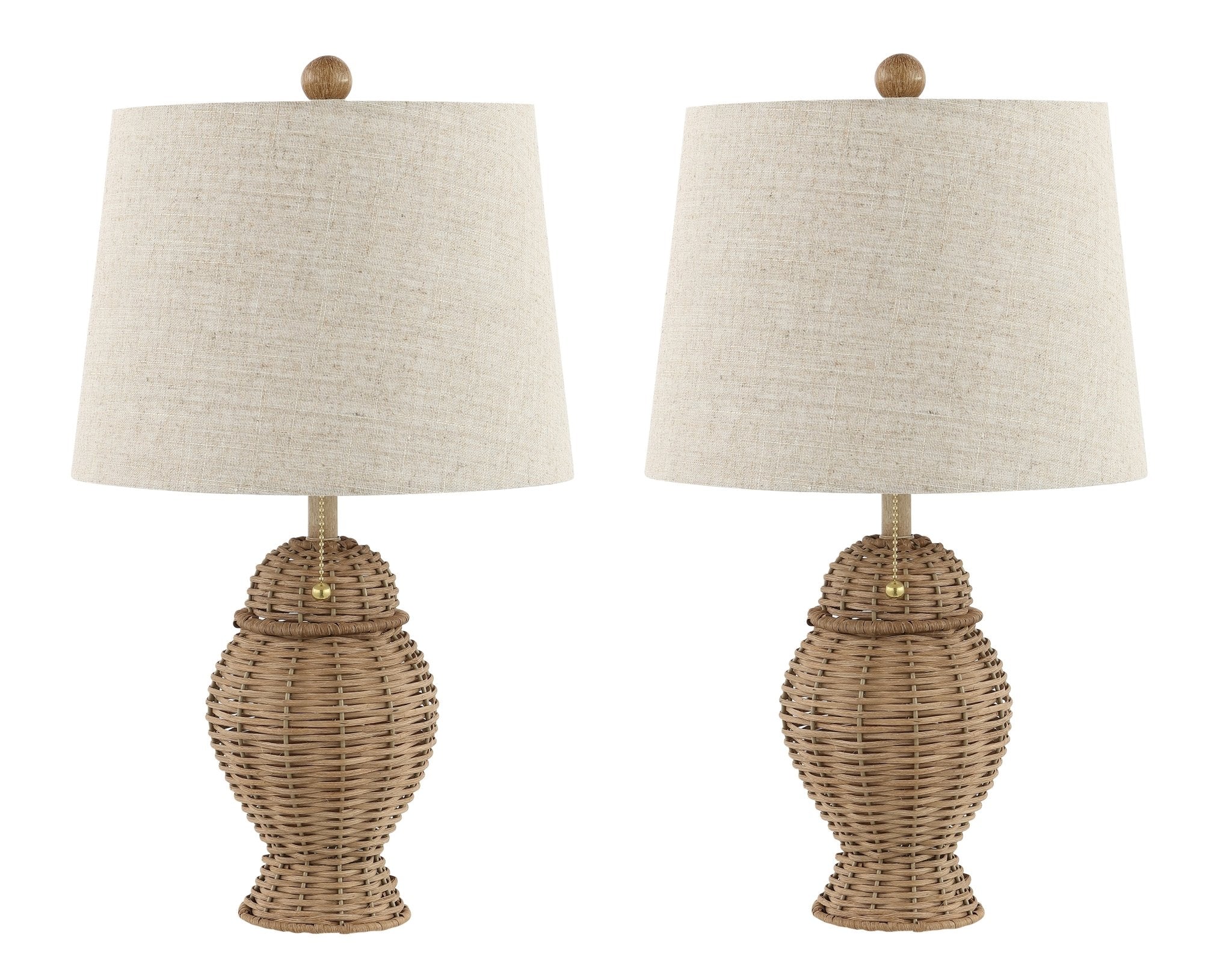 Margie Wicker Bohemian Rustic Iron LED Table Lamp - Table Lamps