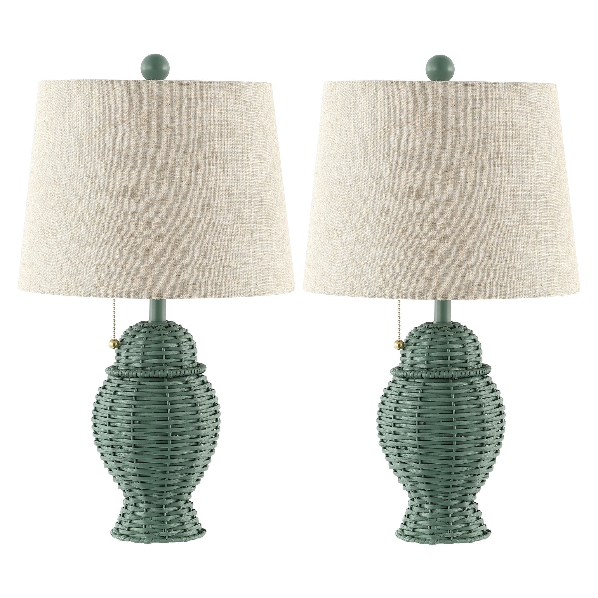 Margie Wicker Bohemian Rustic Iron LED Table Lamp - Table Lamps