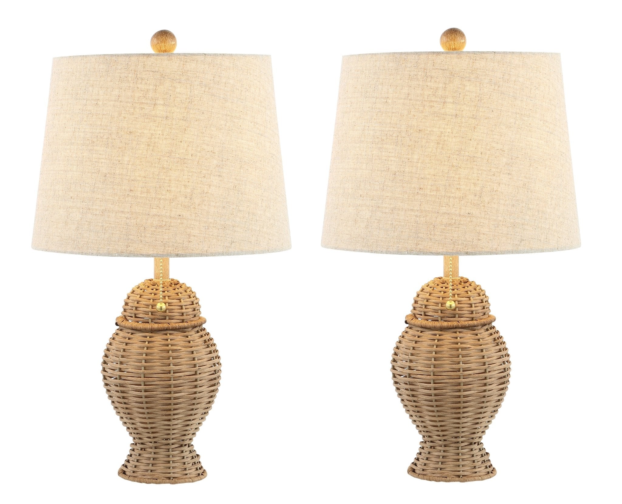 Margie Wicker Bohemian Rustic Iron LED Table Lamp - Table Lamps