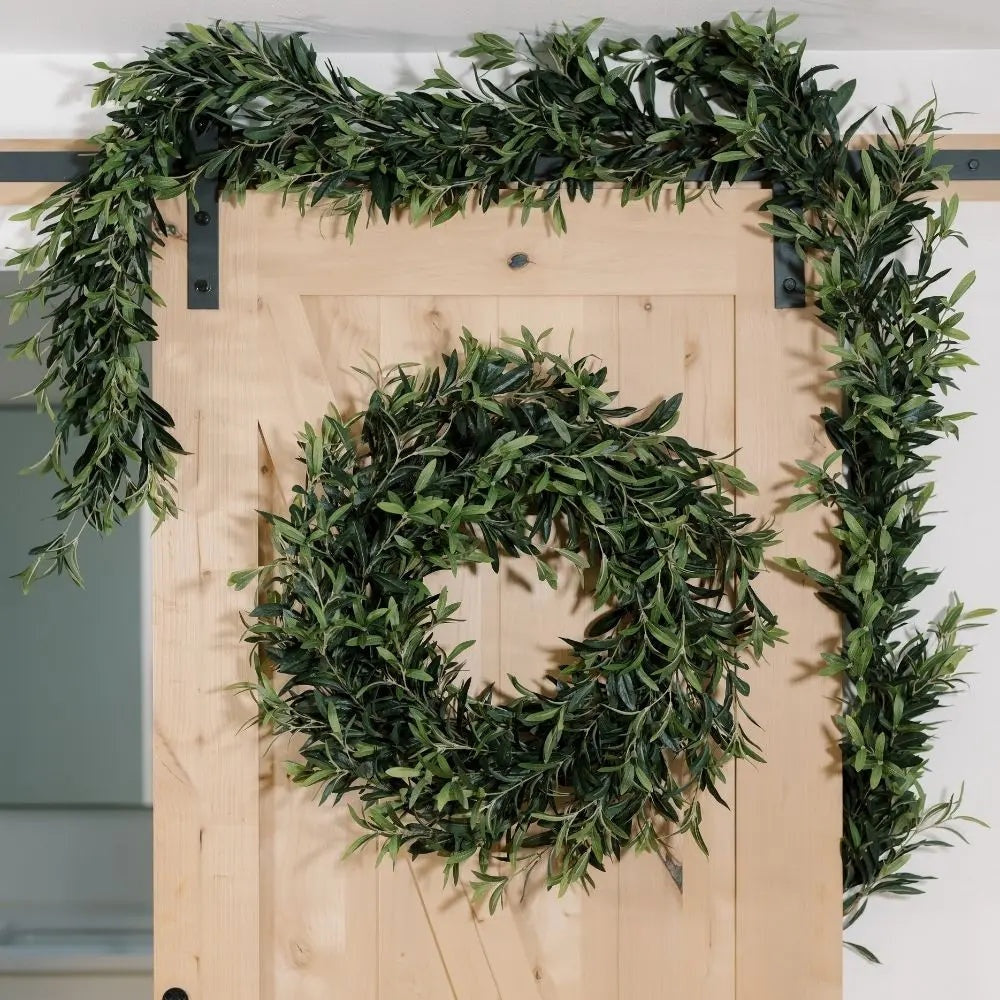 30" Artificial Olive Leaf Wreath