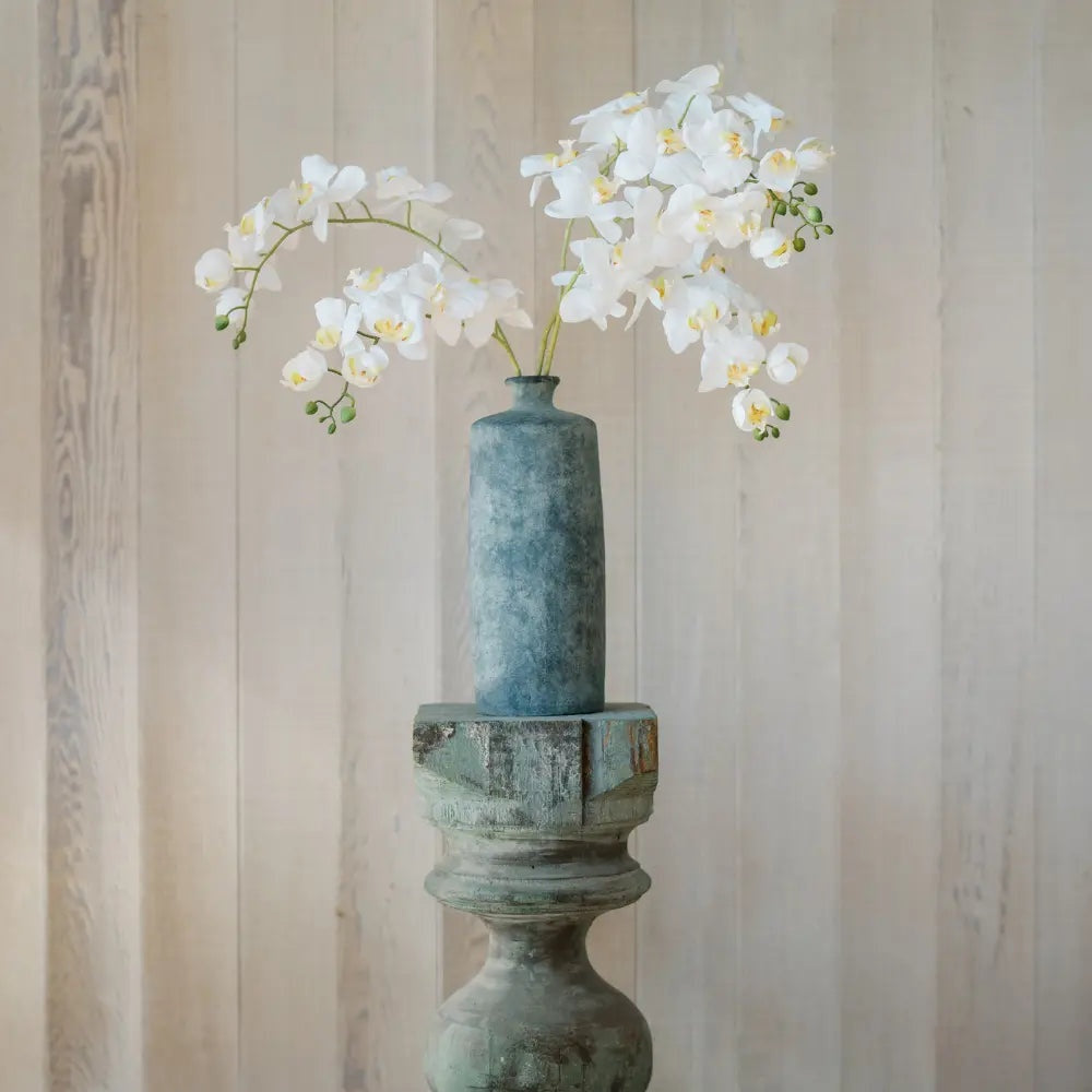 36" Artificial White Phalaenopsis Orchid Stems, Set of 5