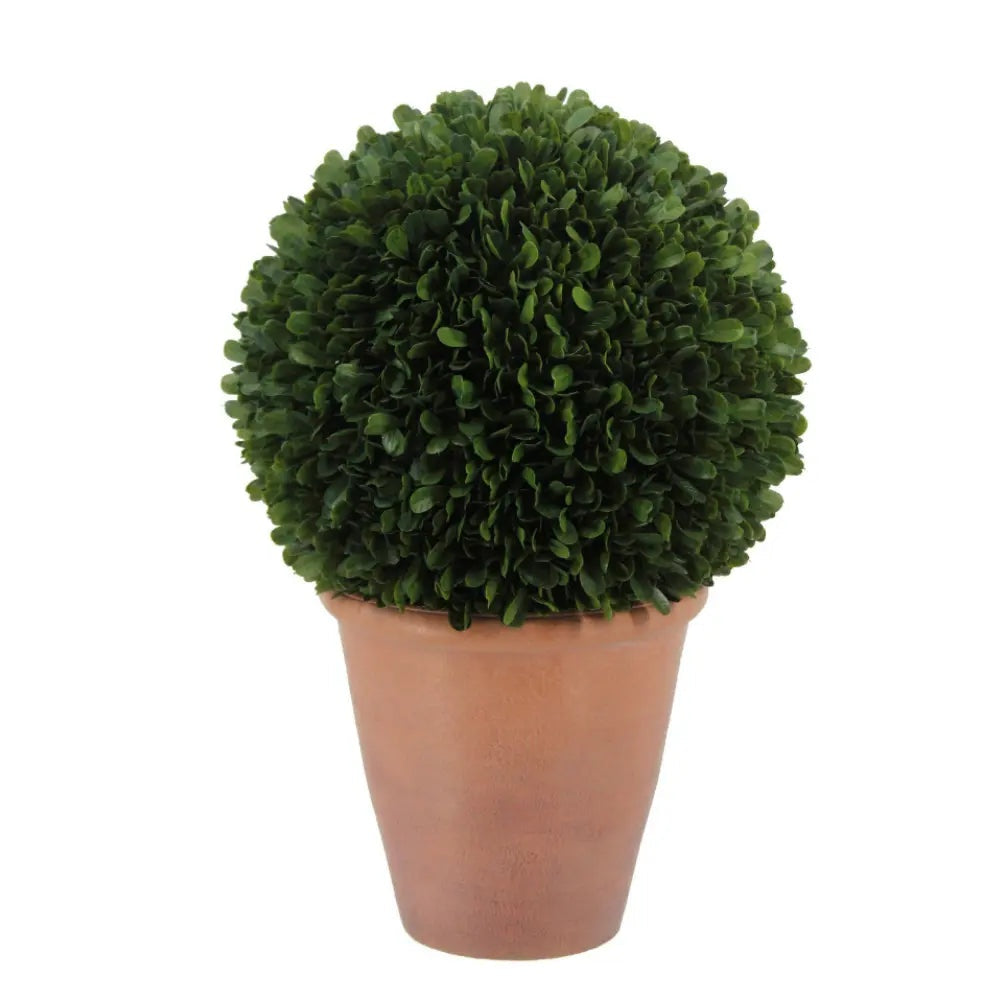 17" Artificial Boxwood Plant in Round Pot