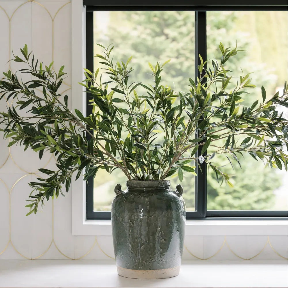 48" Artificial Olive Branch Stems, Set of 3