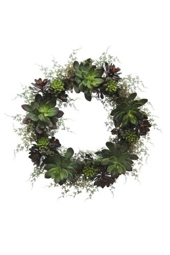 30" Artificial Succulent Wreath