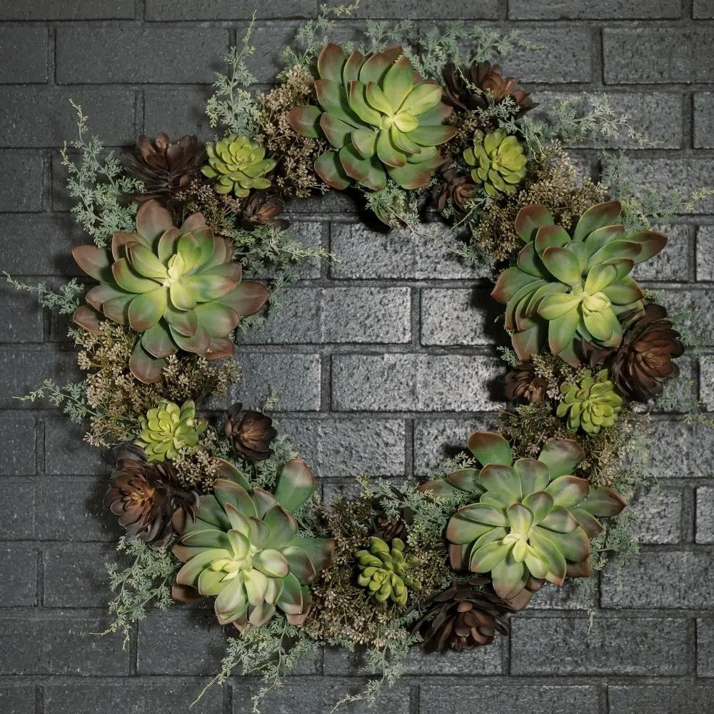 30" Artificial Succulent Wreath