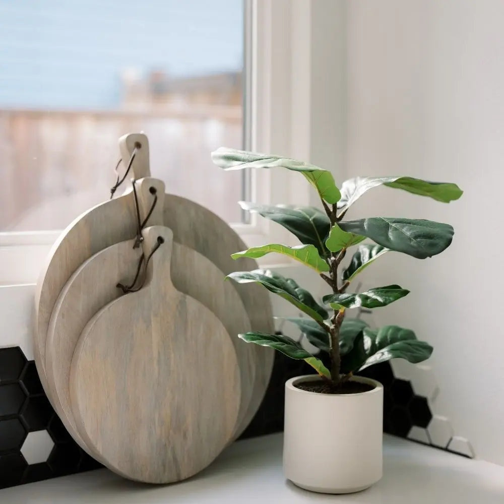 2' Artificial Fiddle Leaf Fig Trees in Pot