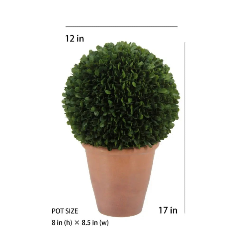 17" Artificial Boxwood Plant in Round Pot