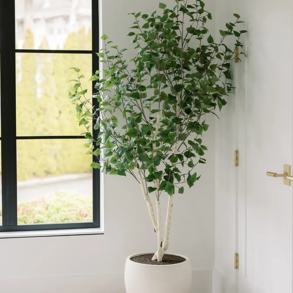 7' Artificial Birch Tree in Pot