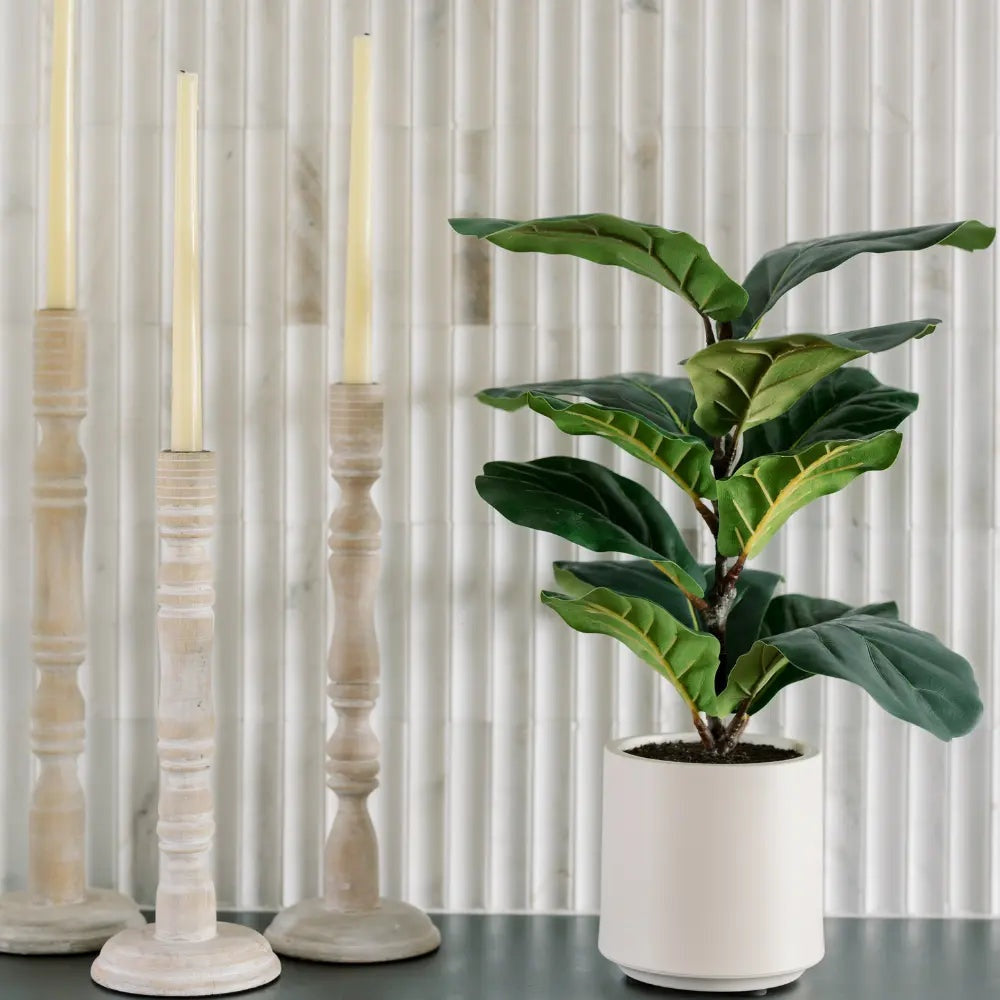 2' Artificial Fiddle Leaf Fig Trees in Pot
