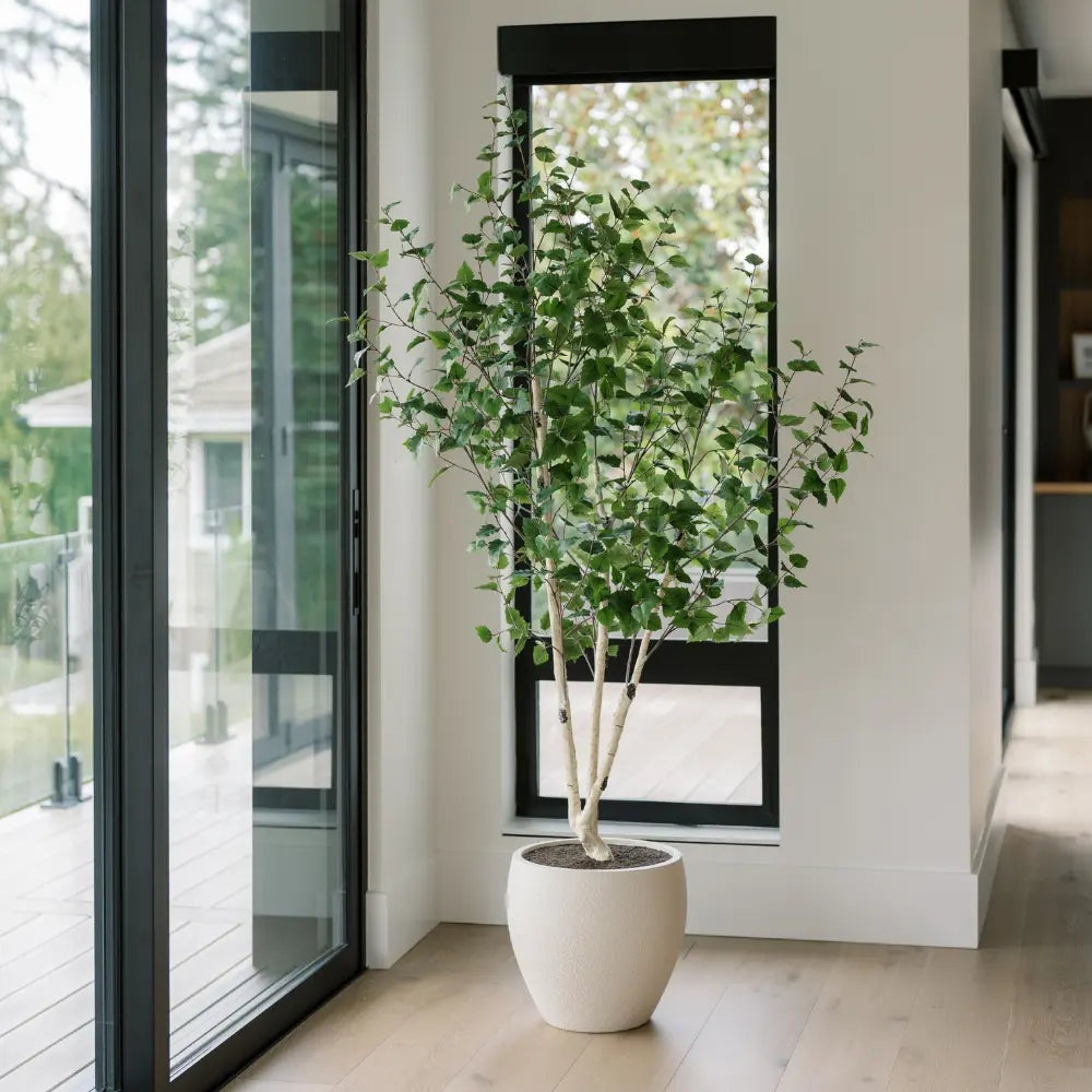 7' Artificial Birch Tree in Pot