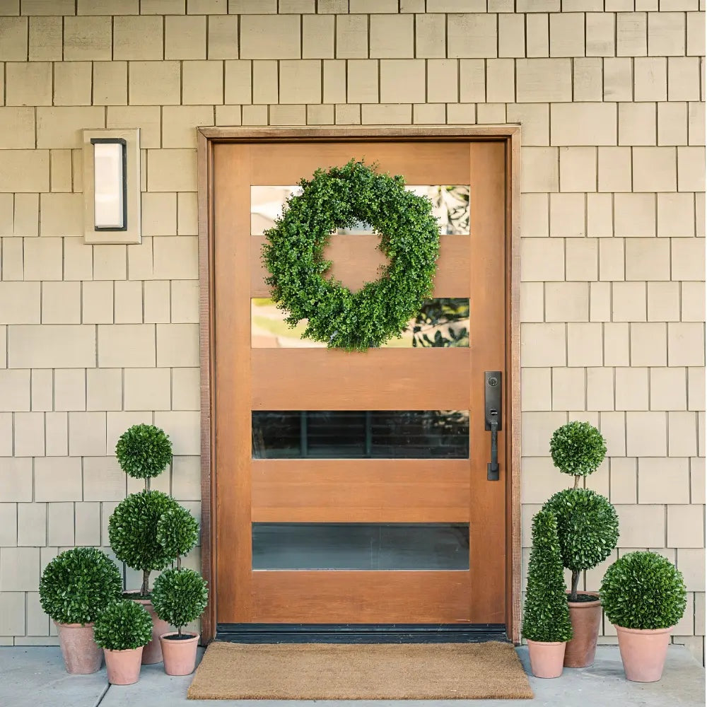 17" Artificial Boxwood Plant in Round Pot