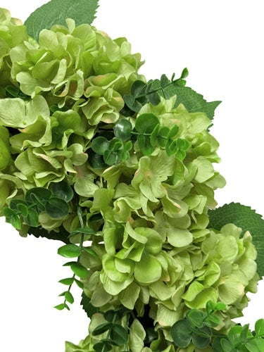 30" Artificial Light Green Hydrangea Wreath