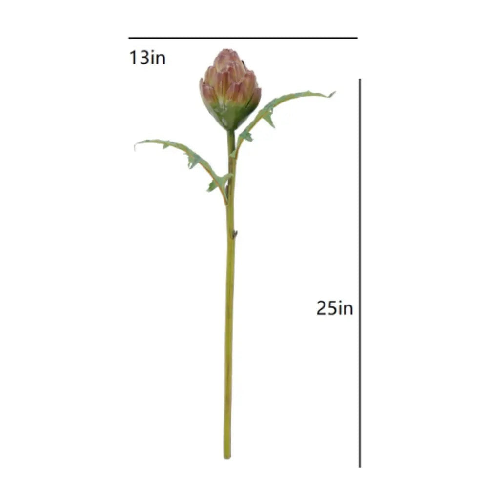 25" Artificial Purple Artichoke Stems, Set of 5