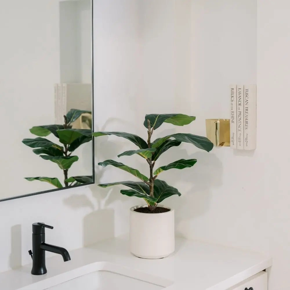 2' Artificial Fiddle Leaf Fig Trees in Pot