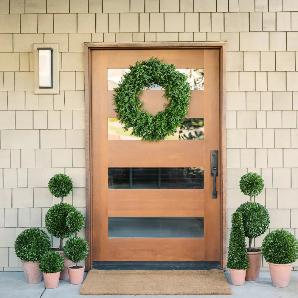 24" Artificial Boxwood Plant in Tapered Pot