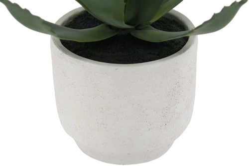 Artificial Succulent Plant Set in Stone Pots, 2-Pack