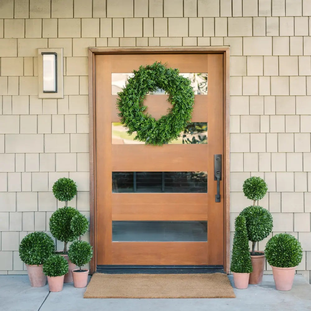 24" Artificial Boxwood Plant in Topiary Pot
