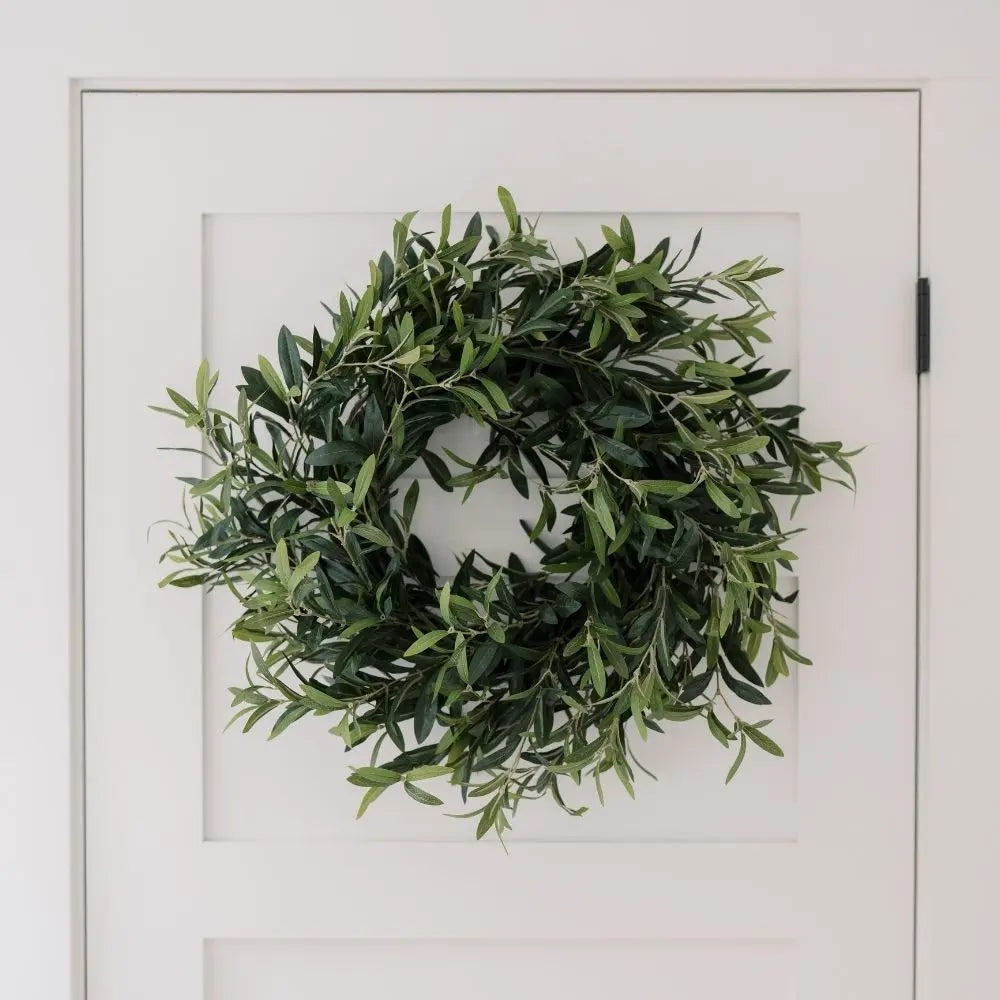 24" Artificial Olive Leaf Wreath