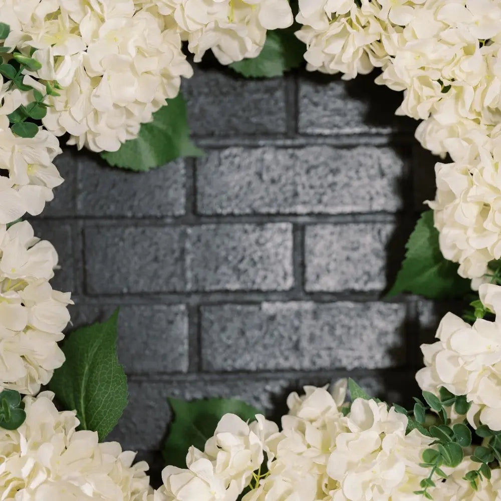30" Artificial White Hydrangea Wreath