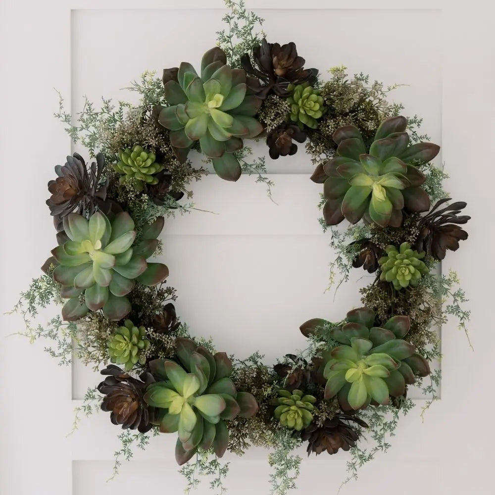 30" Artificial Succulent Wreath