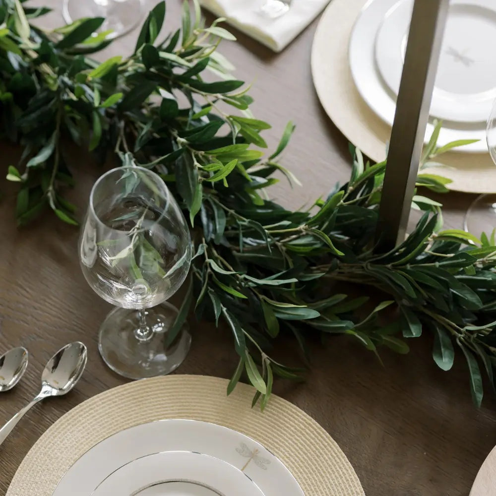 9' Artificial Olive Leaf Garland
