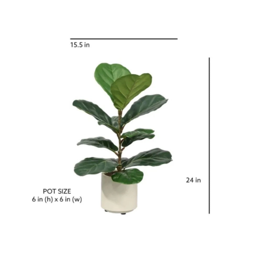 2' Artificial Fiddle Leaf Fig Trees in Pot