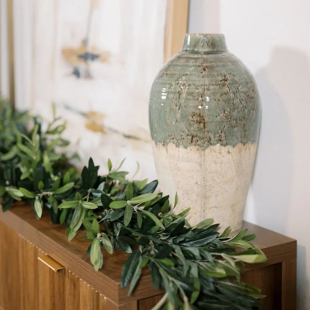 9' Artificial Olive Leaf Garland