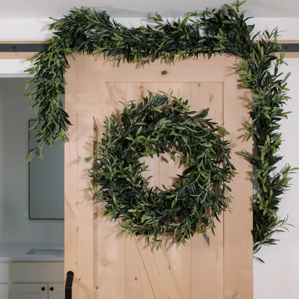9' Artificial Olive Leaf Garland